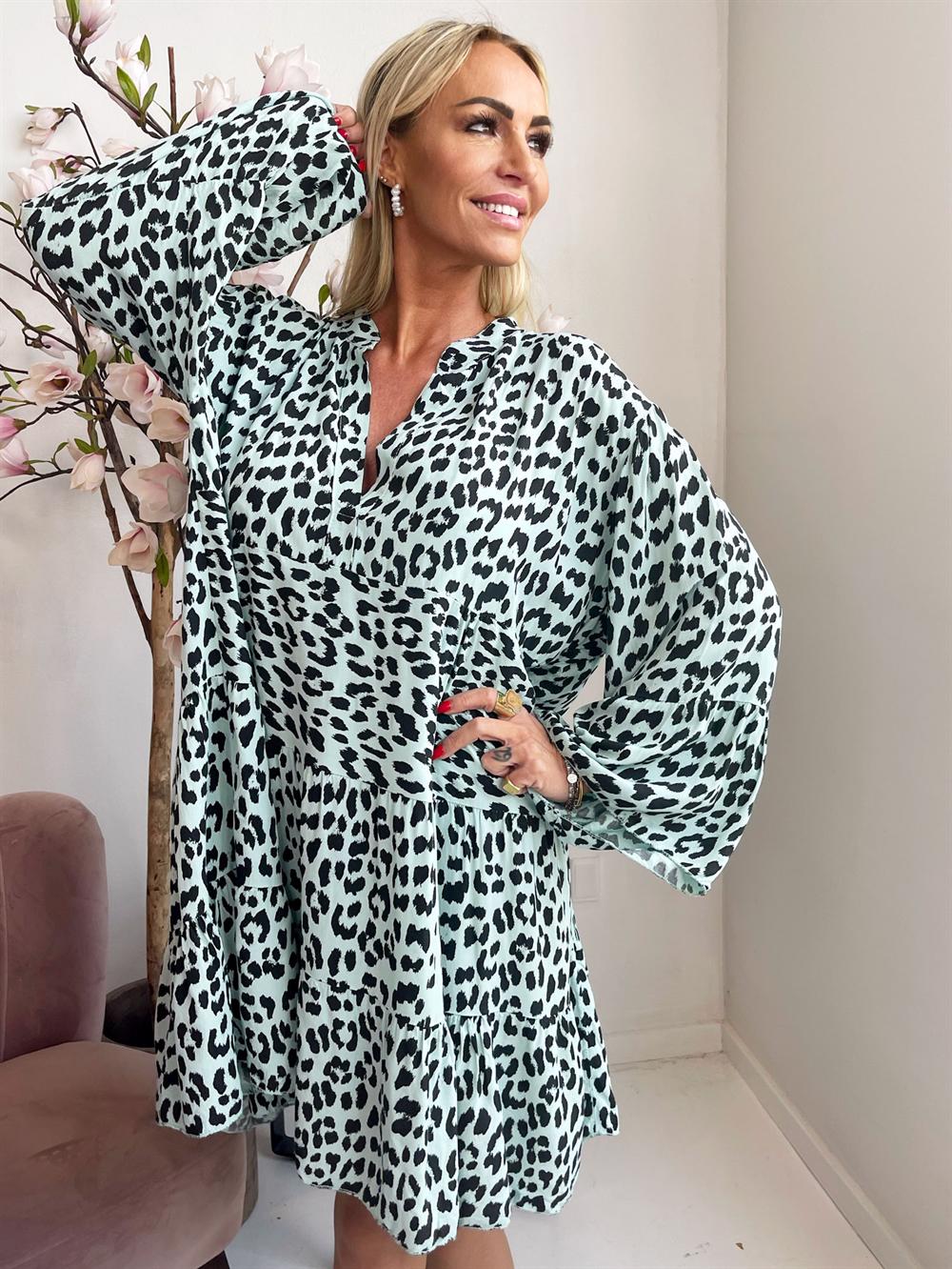 Shannon - Klänning med leopardmönster